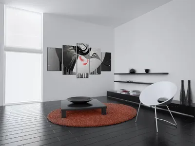 Produktbild von Akustikbild Abstrakt 200x100 cm Bilder Akustikschaum Hochleistungsschallabsorber Schallschutz Leinwand 5 tlg Wandbild Raumakustik Schalldämmung 020101-2