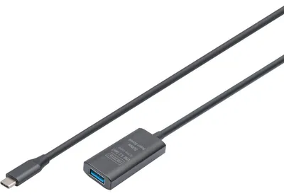 Produktbild von DIGITUS Verlängerungskabel USB-C->USB-A St./Bu. 5G 5,00m