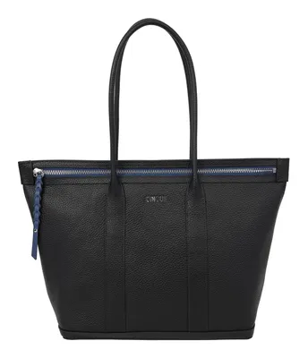 Produktbild von CINQUE Leder Schultertasche Annabella Shopper Black schwarz