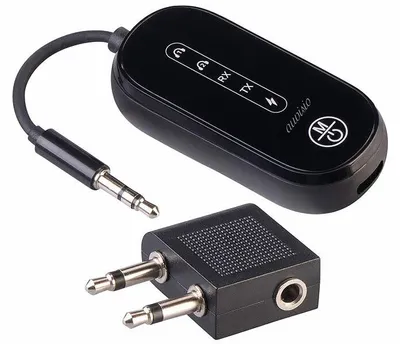 Image de Émetteur-récepteur audio bluetooth 5.4 rechargeable avec adaptateur avion