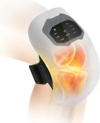 Immagine prodotto di Massaggiatore per le ginocchia - Supporto riscaldante - Sollievo dal dolore articolare - Touchscreen wireless - 3 livelli di temperatura - Nero