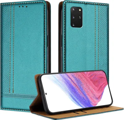 Produktbild von Handyhülle für Samsung Galaxy S20 Plus Leder Flip Klappbare Schutzhülle mit Standfunktion Grün