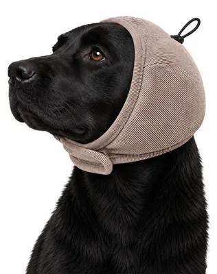 Produktbild von Ohrenschutz Hund, Gehörschutz für Hunde, weiche & atmungsaktive Hundehaube, verstellbar, für Feuerwerk, Gewitter, Autofahrt und Hundepflege-M