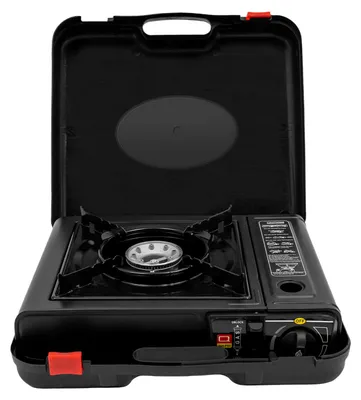 Image de Barbecue de camping, design portable, allumage facile, noir
