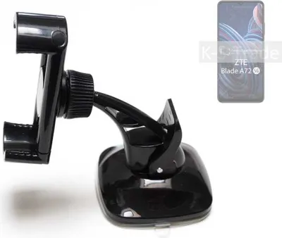 Produktbild von K-S-Trade kompakte Handy-Halterung Windschutzscheibe kompatibel mit ZTE Blade A72 5G Armaturenbrett schwarz Autohalterung KFZ Halter
