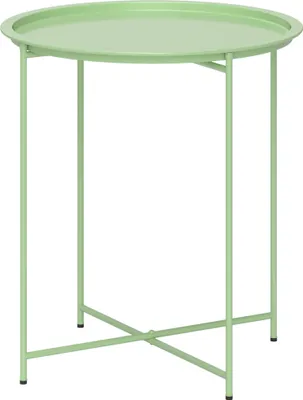 Obrázek produktu pro Skládací odkládací stolek Outsunny, zahradní stolek Ø46 x 53 cm, kulatý balkonový stolek, zelený