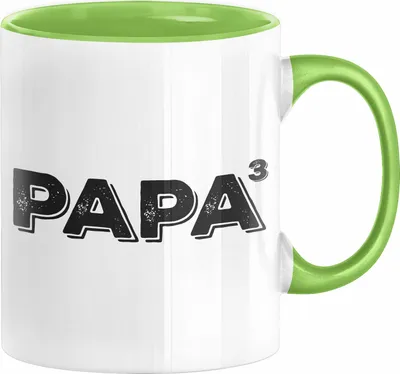 Produktbild von Papa 3 Kinder Papa Hoch 3 Geschenkidee zum Vatertag von Drei Kindern (Grün)