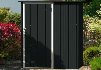 Produktbild von Duramax Metall Gartenhaus 148x88 Geräteschuppen Garten Gerätehaus Schiebetür, H. 190 x B. 163 x T. 102 cm