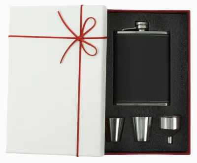 Hüftflasche 8 oz Geschenkset mit 2 Bechern & Trichter