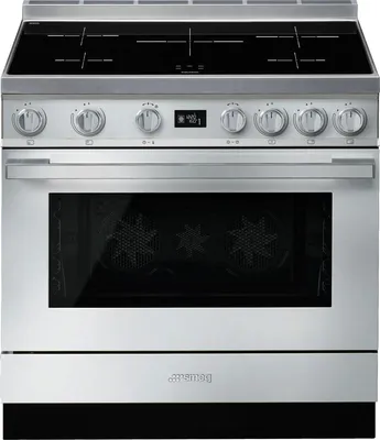 Immagine prodotto di Fornello elettrico Smeg Portofino CPF9IPX 90 cm in acciaio inox