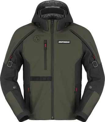 Immagine prodotto di Giacca da moto in tessuto impermeabile Spidi Mission-V H2Out, verde scuro, taglia 4XL