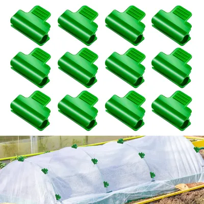 Image de 12 clips pour serre – Clips de 11 mm pour film de serre et plantes