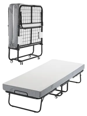 Immagine prodotto di Letto pieghevole - Letto a scomparsa - Letto a ribalta - Letto per ospiti - Letto pieghevole - Con materasso in schiuma da 12,5 cm