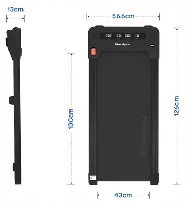 Zdjęcie produktu dla Bieżnia WP01B-EUV2, 1–5 km/h, przenośna, czarna