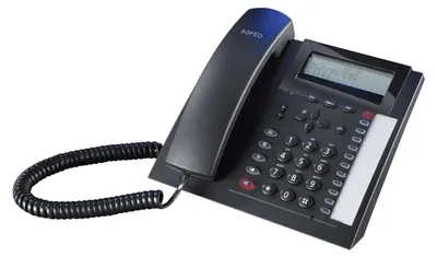 Produktbild von AGFEO T 18, Analoges Telefon, Freisprecheinrichtung, 99 Eintragungen, Schwarz