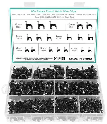 Produktbild von Famanu Kabelclips Set 4 mm bis 12 mm - Schwarz
