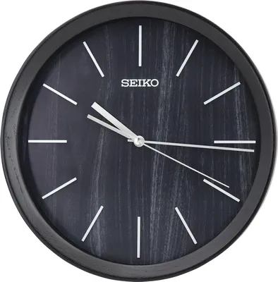 Seiko QXA853K Wanduhr Classic Modern Eiche Schwarz 1