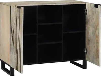 Zdjęcie produktu dla vidaXL Kredens biały 90 x 33 x 75 cm lite drewno mango