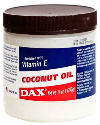 Productafbeelding van Dax kokosolie met vitamine E – Verzorging voor haar en huid