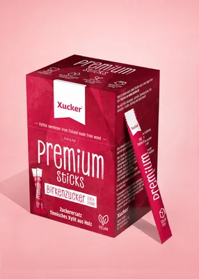 Produktbild von Xucker Premium Sticks Schachtel (Xylit aus Finnland), Schachtel