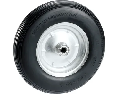 Produktbild von Tarrox pannensicheres Rad, bis 100 kg, mit Metallfelge und Rillenprofil, 400 x 100 mm
