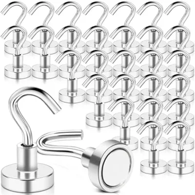 Produktbild von PromoHome® Starke Magnetische Haken Set - 30 Stück Metallhaken für Küche und Haus