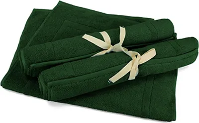 Image de A&R AR019 | Tapis de bain Bath Mat, Fabriqué à partir de coton turc - Couleur : Dark Green - Taille : 50 x 80 cm