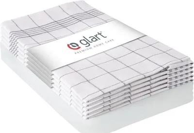 5-teiliges Set aus grauen Geschirrtüchern und Küchentüchern (50x70 cm) - 100% Baumwolle, vorgewaschen, saugfähig, weich und