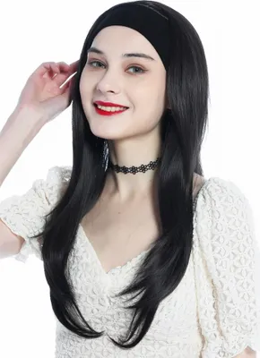 Produktbild von WIG ME UP Perücke Halbperücke Stirnband lang glatt Braun Dunkelbraun H9306-4