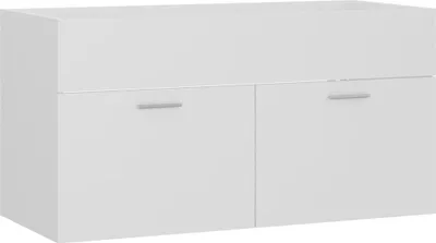 Produktbild von vidaXL Waschbeckenunterschrank Weiß 90x38,5x46 cm Holzwerkstoff