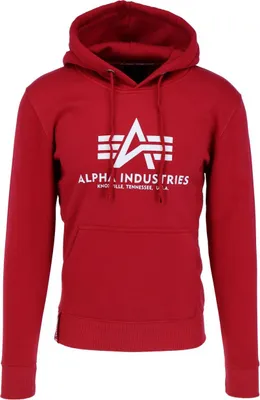 Obrázek produktu pro ALPHA INDUSTRIES - Basic Hoody 178312 Print Pánský svetr s kapucí, Velikost:S, Alpha Industries Barvy:RBF Red