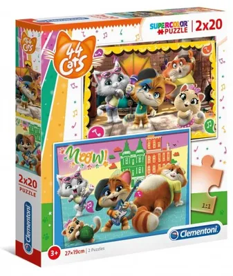 Image de Clementoni Puzzle - 44 chats 2 x 20 pièces