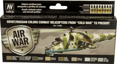 Vallejo Model Air Set 8x17ml Soviet / Russian colors Combat Helicopters 71601 8x17ml Farbenset