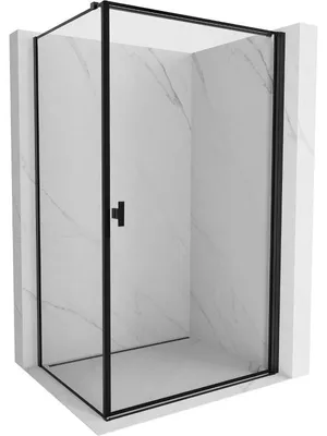 Obrázek produktu pro Mexen Mist-B sprchový kout otočný pravý 100 x 120 cm, černý rám, černý - 8A2T-100-120-70-70-P