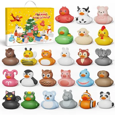 Produktbild von Adventskalender mit Gummientchen für Kinder