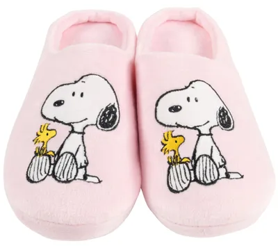 Produktbild von The Peanuts Snoopy Hausschuhe für Damen - Woodstock Puschen Slipper Pantoffeln Schlappen Rosa 41-42