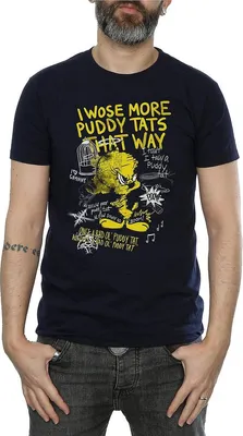 Produktbild von Looney Tunes - "More Puddy Tats" T-Shirt für Herren BI1439 (XXL) (Schwarz)