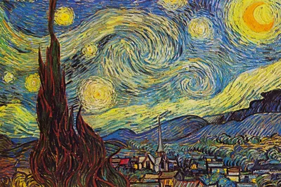 Produktbild von Vincent Van Gogh Kunstdruck Bild - Die Sternennacht, 1889 (80 x 120 cm)