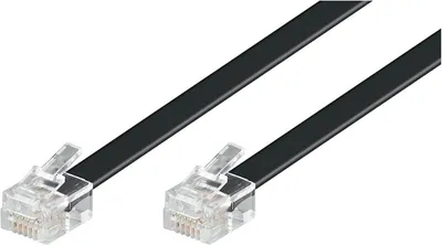 Productafbeelding van 50323 modulaire aansluitkabel 10 meter, zwart - RJ12-stekker