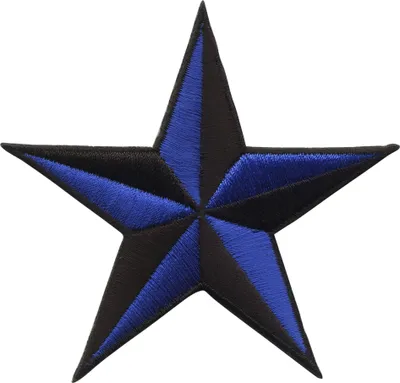 Produktbild von Aufnäher - Stern - schwarz-blau - Patch