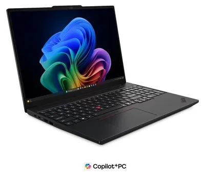 Zdjęcie produktu dla Lenovo ThinkPad T16 5. generacji, 16 cali, czarny, procesor Core Ultra 7 355, 32 GB pamięci RAM, dysk SSD 512 GB, system Windows 11 Pro