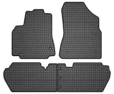 Image de Tapis de sol en caoutchouc pour Peugeot Partner II 2008-2018 (break) – 4 pièces, noirs, sur mesure