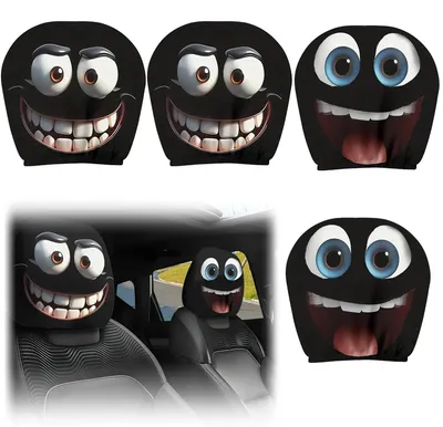 Immagine prodotto di Omgoods - Set di 4 divertenti copriguance per auto