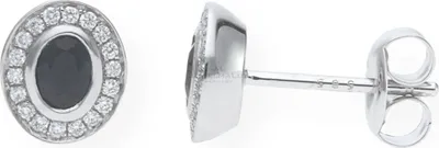 Produktbild von JuwelmaLux Ohrstecker 585 Weißgold mit Saphir JL10-06-1116