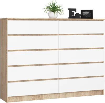 Immagine prodotto di raumhirsch: Comò alto 160 cm con 10 cassetti. Mobile contenitore/Credenza alta 121 cm