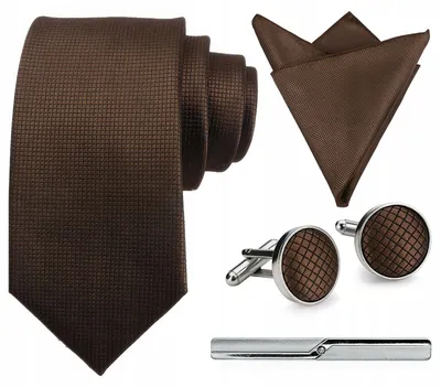 Produktbild von Luvu Herren Krawatten-Set mit Einstecktuch und Manschettenknöpfen