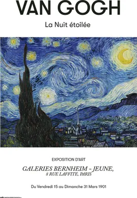 Produktbild von Poster van gogh la nuit etoilee