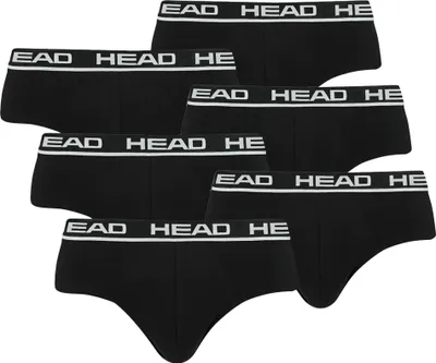 Produktbild von HEAD Herren Brief, 6er Pack - Slip, Logobund, Baumwolle Stretch Schwarz M