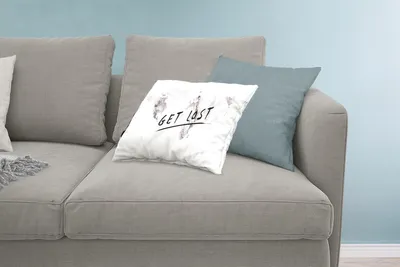 Produktbild von MuchoWow® Zierkissen Sofakissen Wohnzimmer Dekokissen 60x40 cm Weltkarte - Marmor - Zitat - Kopfkissen - Polster mit Foto