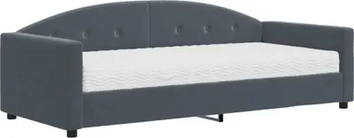 Immagine prodotto di vidaXL Letto da giorno con materasso grigio scuro 90x200 cm in velluto